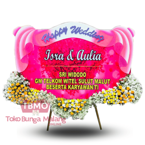 Bunga papan murah malang wedding love
