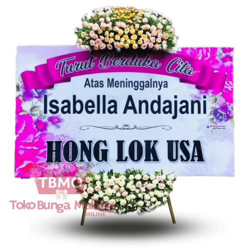 Bunga papan murah malang duka purple