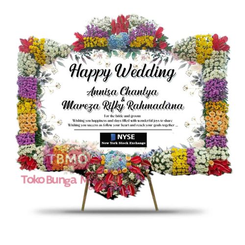 Bunga Papan Wedding White Full