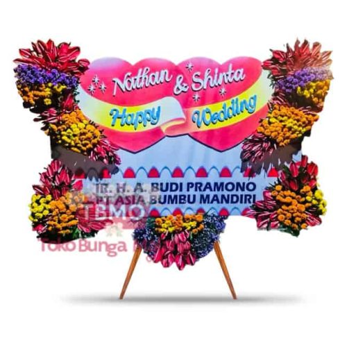 Bunga Papan Wedding Stereofoam Premium - Wedding Love