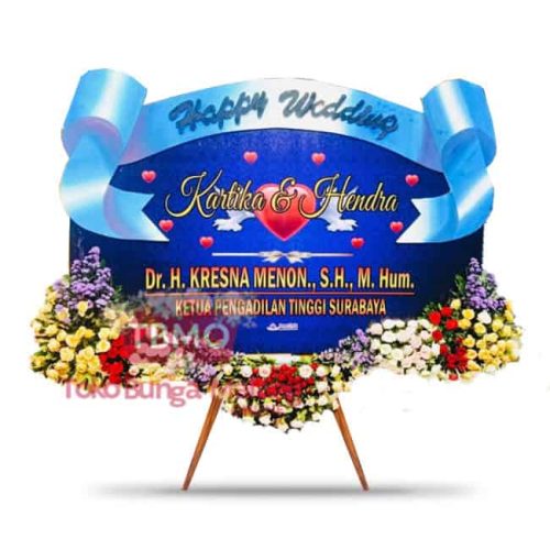 Bunga Papan wedding pita atas - Polres Pita S