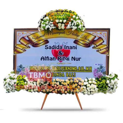 Bunga Papan Ucapan Selamat Menempuh Hidup Baru - Deret Bawah