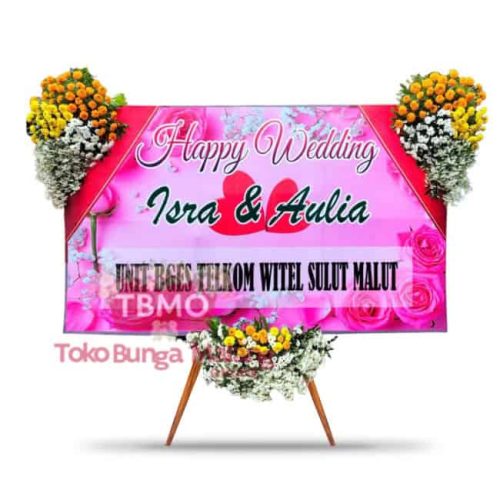 Bunga papan wedding minmalis 2025 - 3 Titik