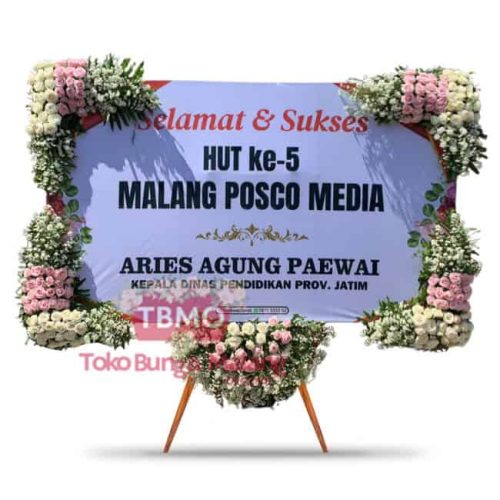 bunga papan selamat dan sukses untuk ulang tahun media - Pojok 4 Kotak