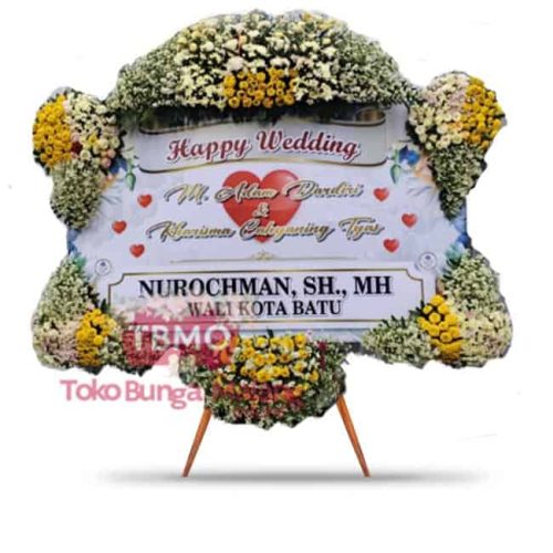Papan Bunga Wedding Premium Tema Warna Cerah – Dewanti